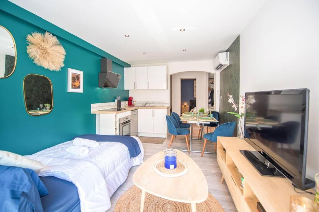 Apartment 4 Couchages Climatise Direct Wifi Parking Antibes